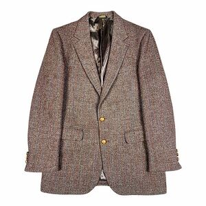 Coat Tails x Harris Tweed Striped Herringbone Wool Sport Coat